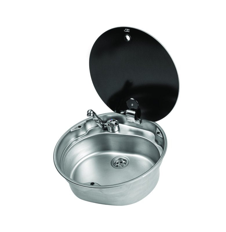 CAN Round Sink with Glass Lid