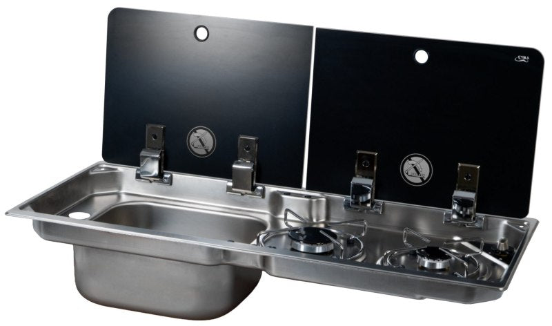 CAN FL1922R Slimline Luxury Sink/Hob Combination - Twin lid