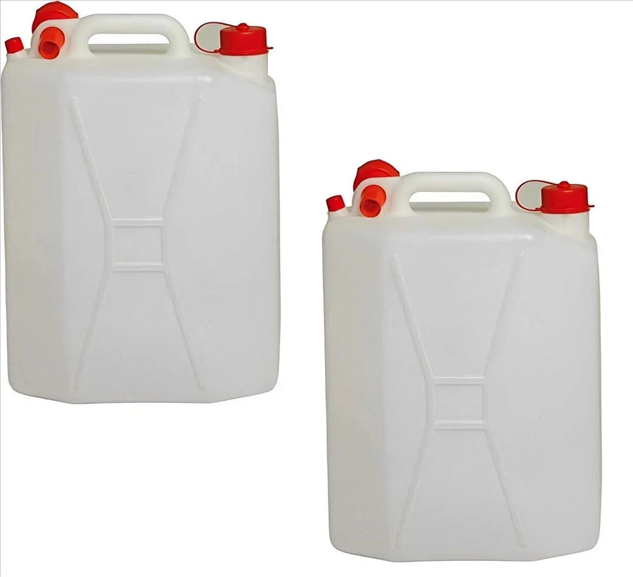 2x 10L Plastic Camping Water Storage Food Safe Petrol Diesel Jerry Can Campervan