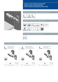 Soft close concealed hinge SilentoPro 35mm with eccentric adjustment BLACK – inset