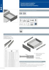 BLACK Soft Close 45mm ball bearing drawer runners 350mm