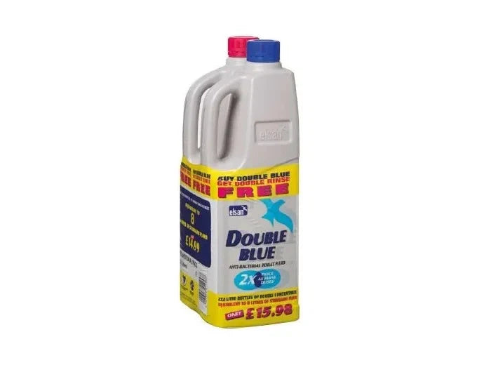 Elsan Toilet Fluid - Double Blue + Free Double Rinse - 2 Litre - DBR02X