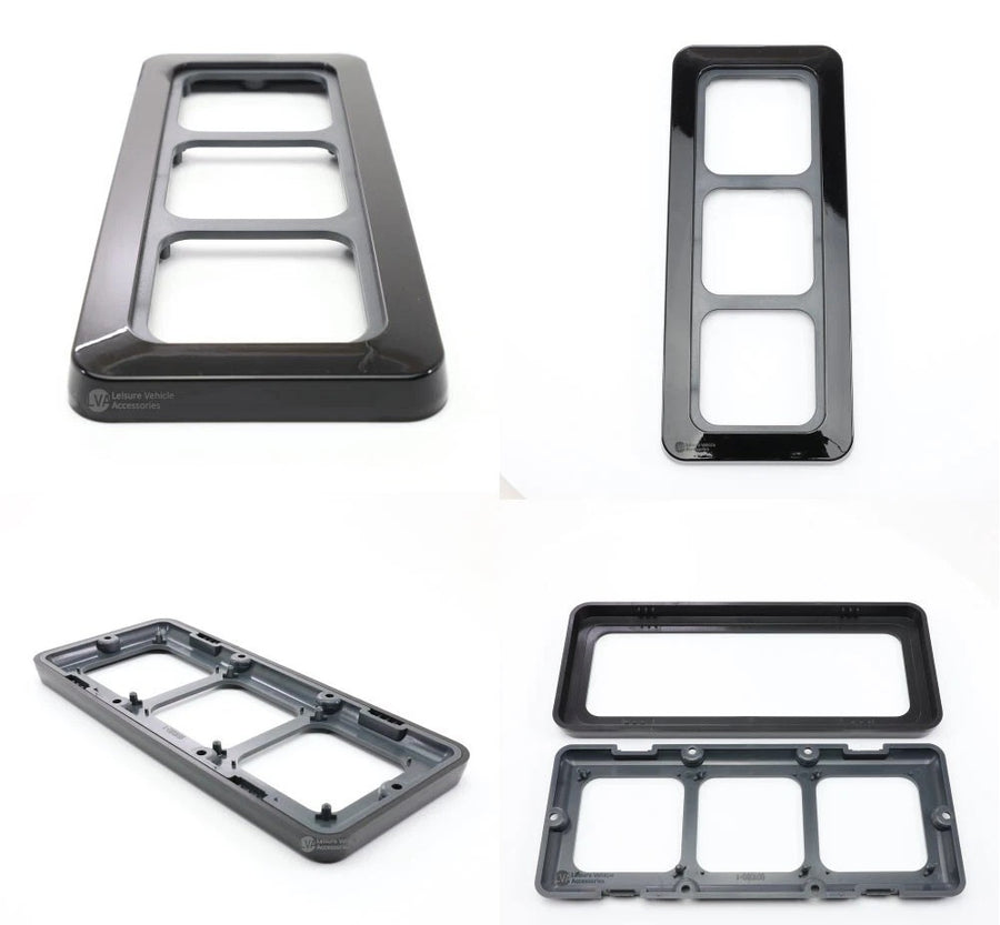 C-line Gloss Black CT Range 3 Way Face Plate