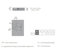 Soft Close Blind Corner 90 Degree Kitchen 35mm Cabinet Door Hinge with Short Arm